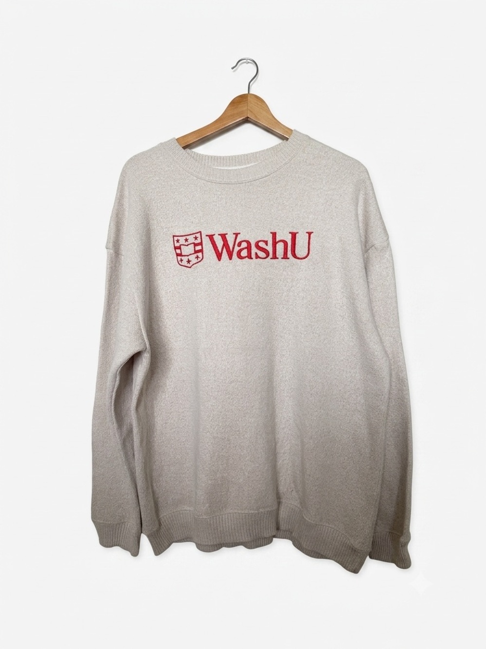 Chickad WashU Crewneck Sweatshirt Womens XL Natural NWT Washington University